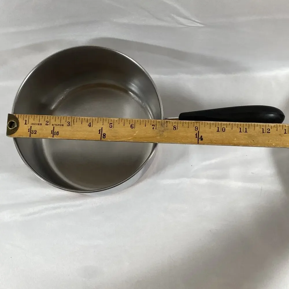 Revere Ware 3 Qt Saucepan W/ Lid & Steamer Copper Bottom Stainless Steel Clinton